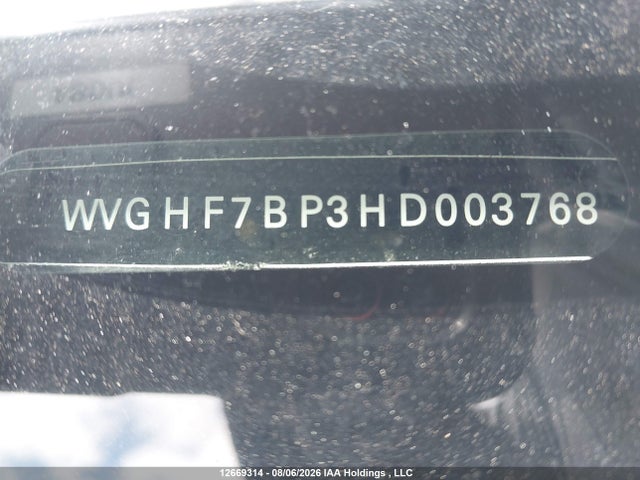 12669314 :رقم المزاد ، WVGHF7BP3HD003768 vin ، 2017 Volkswagen Touareg Execline W/ R-line مزاد بيع