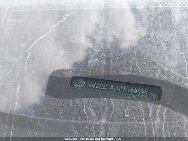 12669321 :رقم المزاد ، 5NMS3CAD1LH266666 vin ، 2020 Hyundai Santa Fe مزاد بيع