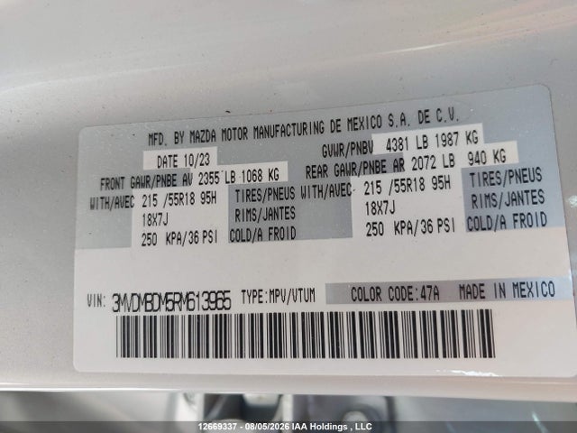 3MVDMBDM5RM613965 Mazda Cx-30 Premium