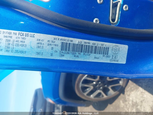 Продажа на аукционе авто 2019 Jeep Compass Limited, vin: 3C4NJDCB8KT732874, номер лота: 12669407