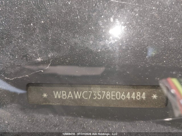 2008 Bmw 335xi მანქანა იყიდება აუქციონზე, vin: WBAWC73578E064484, აუქციონის ნომერი: 12669418