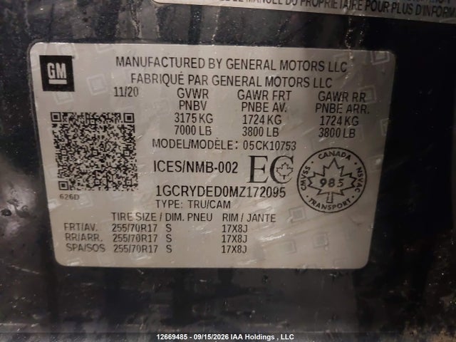 Chevrolet Silverado K1500 Lt 2021 1GCRYDED0MZ172095 Image 9