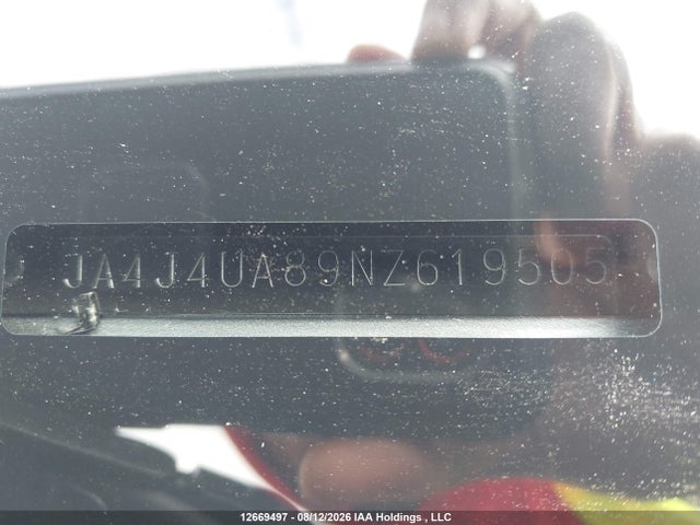 2022 Mitsubishi Outlander Le/le Premium/se/sel მანქანა იყიდება აუქციონზე, vin: JA4J4UA89NZ619505, აუქციონის ნომერი: 12669497