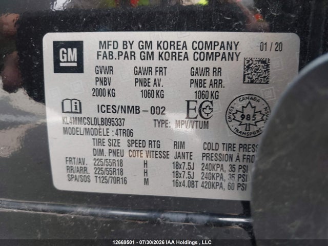 Buick Encore Gx Preferred 2020 KL4MMCSL0LB095337 Image 19
