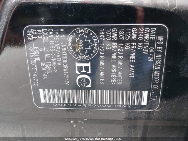 Nissan ROGUE SV 2024 JN8BT3BB0RW177470 Image 9