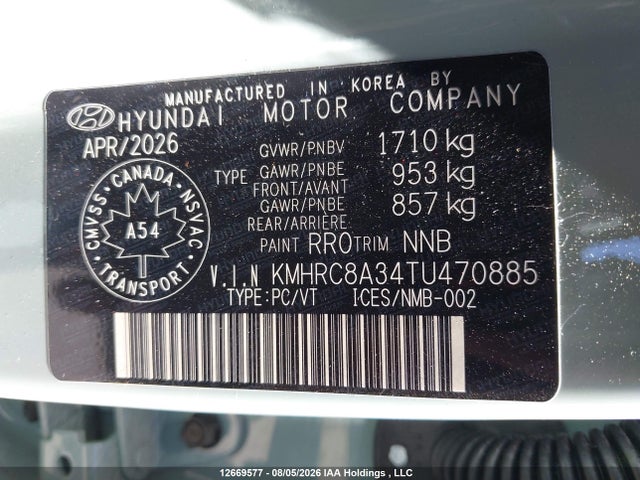 KMHRC8A34TU470885 Hyundai Venue