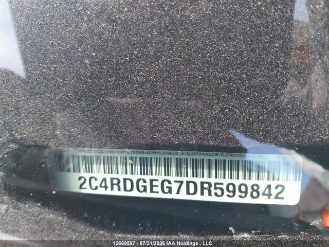 2013 Dodge Grand Caravan R/t მანქანა იყიდება აუქციონზე, vin: 2C4RDGEG7DR599842, აუქციონის ნომერი: 12669597
