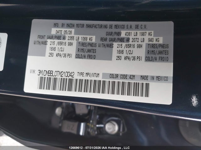 Mazda Cx-30 Gx 2026 3MVDMBBL0TM210042 Image 9