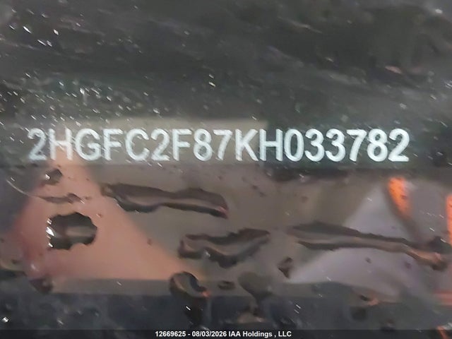 Honda Civic 2019 2HGFC2F87KH033782 Image 20