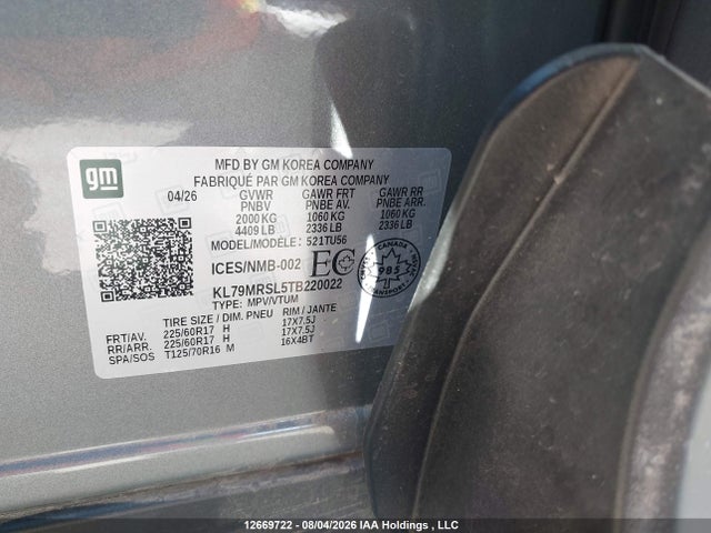 Chevrolet Trailblazer Lt 2026 KL79MRSL5TB220022 Image 9