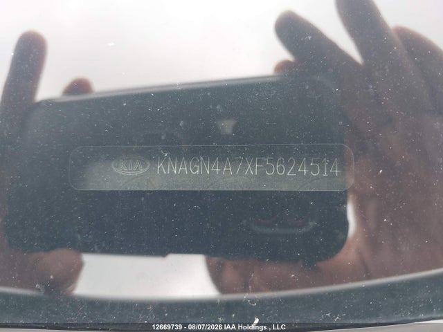 12669739 :رقم المزاد ، KNAGN4A7XF5624514 vin ، 2015 Kia Optima Ex مزاد بيع