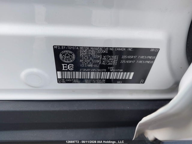 2T3BWRFV9PW182270 Toyota RAV4