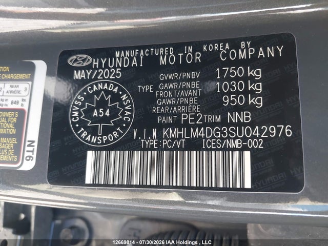 2025 Hyundai Elantra Sel Sport მანქანა იყიდება აუქციონზე, vin: KMHLM4DG3SU042976, აუქციონის ნომერი: 12669814