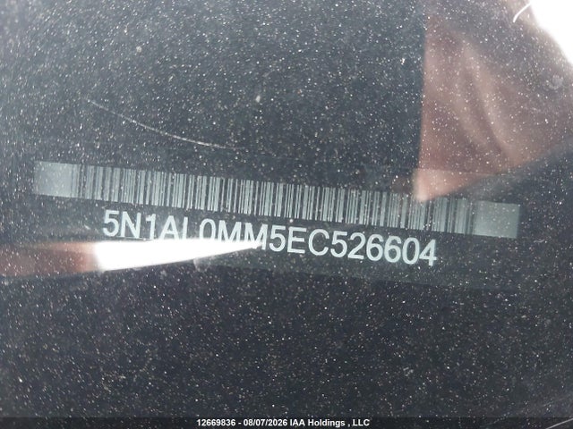 5N1AL0MM5EC526604 Infiniti QX60