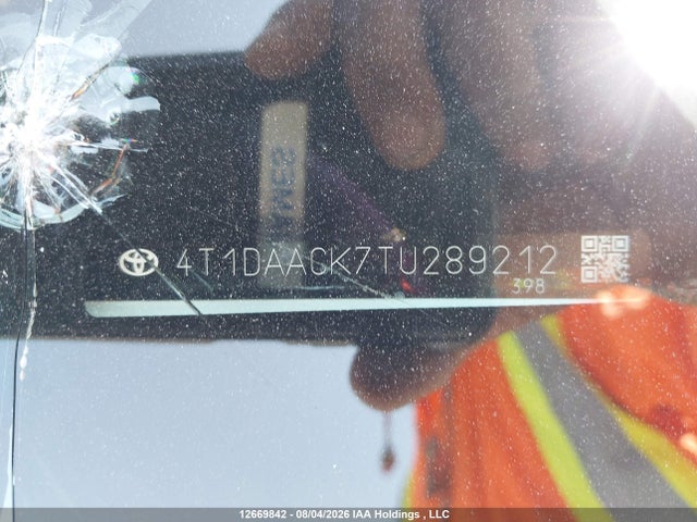 12669842 :رقم المزاد ، 4T1DAACK7TU289212 vin ، 2026 Toyota Camry Xse/night Shade/le/xle/se مزاد بيع