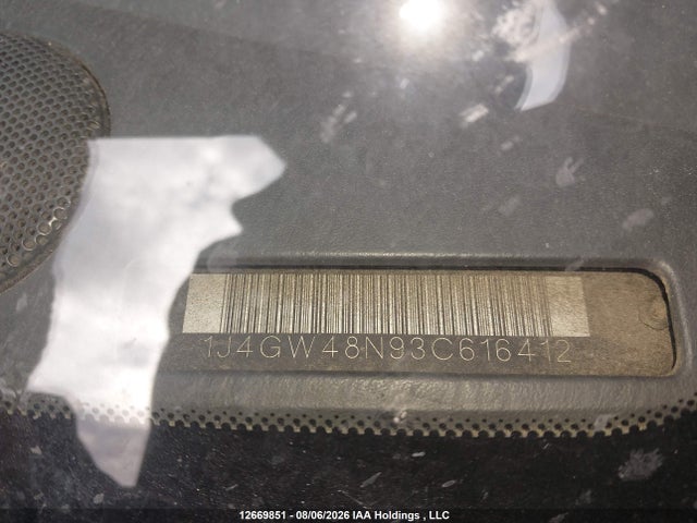 12669851 :رقم المزاد ، 1J4GW48N93C616412 vin ، 2003 Jeep Grand Cherokee Laredo مزاد بيع