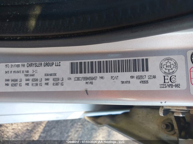 Продаж на аукціоні авто 2011 Chrysler 200 Touring, vin: 1C3BC1FB5BN556457, номер лоту: 12646017