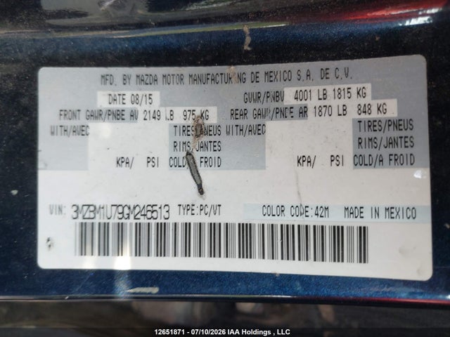 3MZBM1U79GM246513 Mazda Mazda3 G/gx