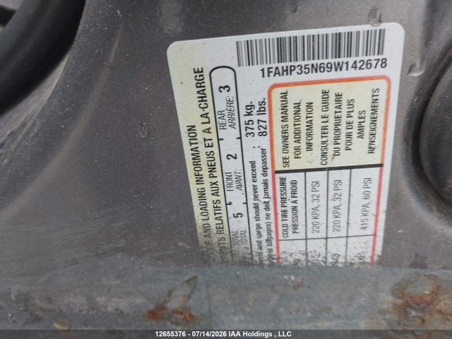Aukcja sprzedaży 2009 Ford Focus Se, vin: 1FAHP35N69W142678, numer aukcji: 12655376