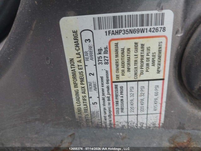 Aukcja sprzedaży 2009 Ford Focus Se, vin: 1FAHP35N69W142678, numer aukcji: 12655376