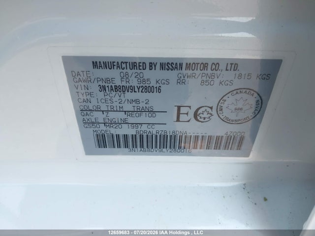 Nissan SENTRA SR 2020 3N1AB8DV9LY280016 Image 18