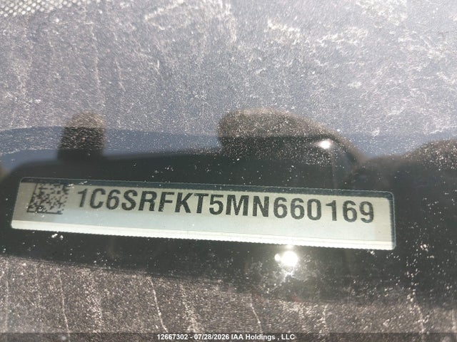 12667302 :رقم المزاد ، 1C6SRFKT5MN660169 vin ، 2021 Ram 1500 Limited Longhorn مزاد بيع
