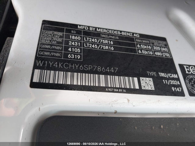 W1Y4KCHY6SP786447 Mercedes-Benz Sprinter 2500