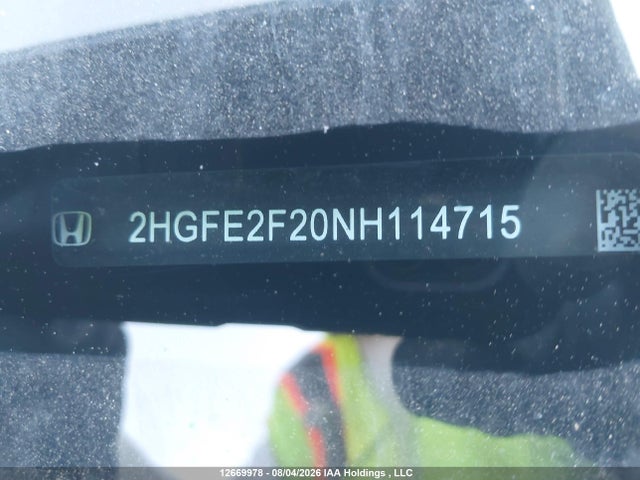 Honda Civic Lx 2022 2HGFE2F20NH114715 Image 19