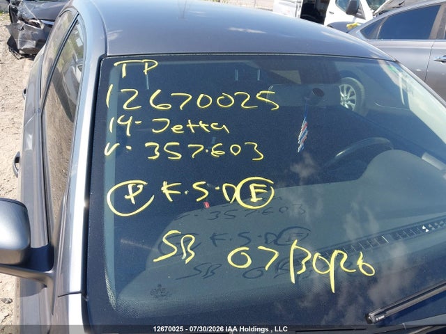 Auction sale of the 2014 Volkswagen Jetta Sedan, vin: 3VW2K7AJ9EM357603, lot number: 12670025