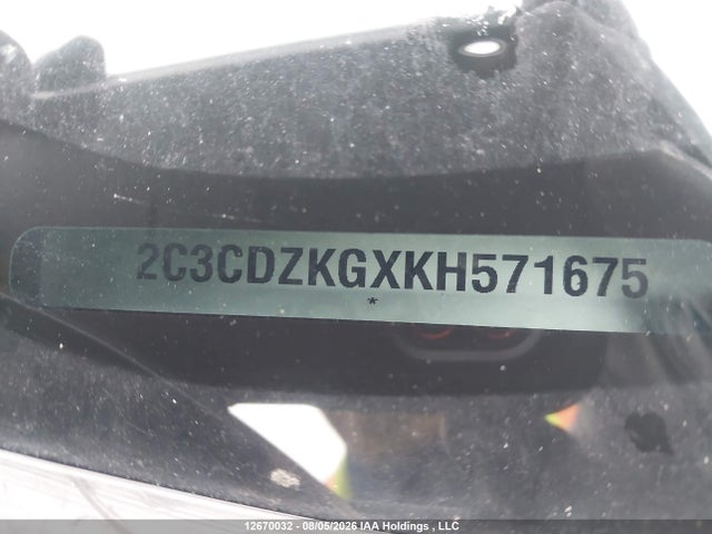 2019 Dodge Challenger Gt მანქანა იყიდება აუქციონზე, vin: 2C3CDZKGXKH571675, აუქციონის ნომერი: 12670032