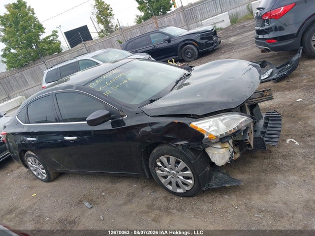 2014 Nissan Sentra 1.8 S/1.8 Sl/1.8 Sr/1.8 Sv/s მანქანა იყიდება აუქციონზე, vin: 3N1AB7AP2EL668995, აუქციონის ნომერი: 12670063