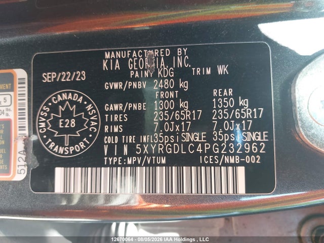 KIA Sorento 2023 5XYRGDLC4PG232962 Image 19