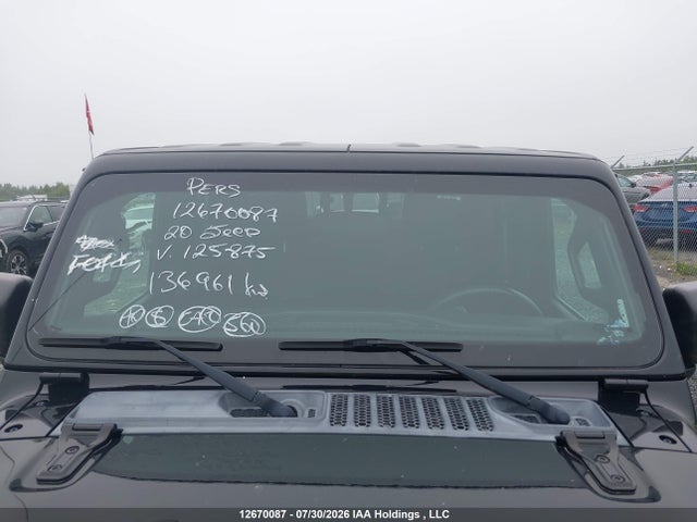 12670087 :رقم المزاد ، 1C6HJTAG7LL125875 vin ، 2020 Jeep Gladiator Sport S مزاد بيع