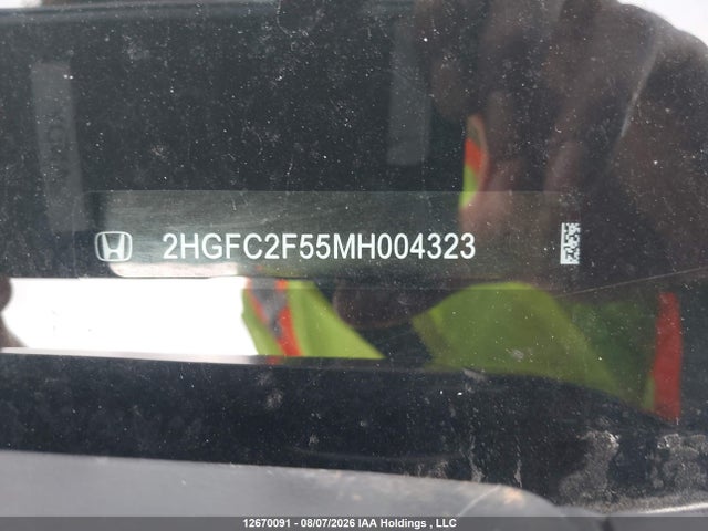 Продаж на аукціоні авто 2021 Honda Civic, vin: 2HGFC2F55MH004323, номер лоту: 12670091
