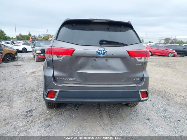 12670102 :رقم المزاد ، 5TDJGRFH2JS049989 vin ، 2018 Toyota Highlander Hybrid/xle مزاد بيع