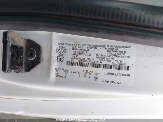 1FDXE4FN4RDD15136 Ford Econoline E450 Super Duty Cutaway Van