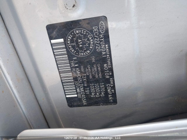 Продаж на аукціоні авто 2021 Hyundai Ioniq Plug-in Hybrid Preferred, vin: KMHC65LD0MU245544, номер лоту: 12670138