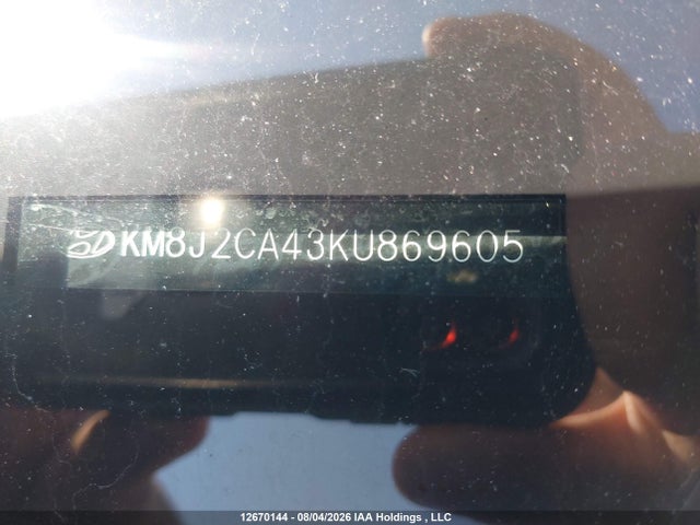 12670144 :رقم المزاد ، KM8J2CA43KU869605 vin ، 2019 Hyundai Tucson مزاد بيع