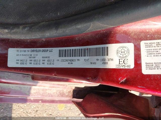 Chrysler 200 Limited 2015 1C3CCCAB1FN620619 Image 17