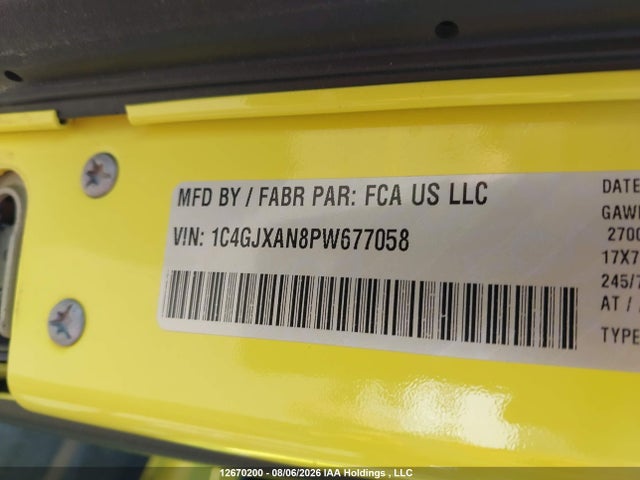 1C4GJXAN8PW677058 Jeep Wrangler 2-door Sport S