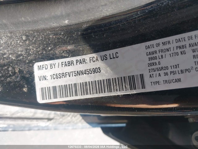 RAM 1500 Sport 2022 1C6SRFVT5NN455903 Image 9