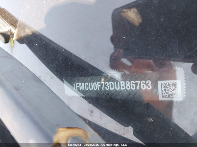 12670273 :رقم المزاد ، 1FMCU0F73DUB86763 vin ، 2013 Ford Escape مزاد بيع