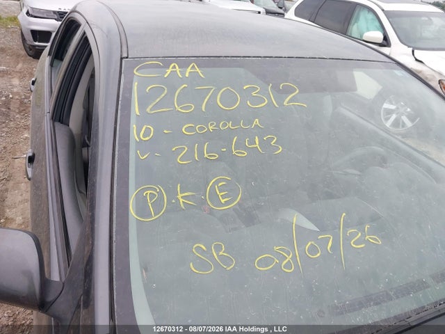12670312 :رقم المزاد ، 2T1BU4EE2AC216643 vin ، 2010 Toyota Corolla S/le/xle مزاد بيع