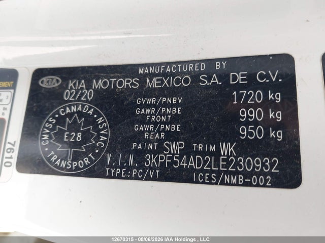 KIA Forte 2020 3KPF54AD2LE230932 Image 18