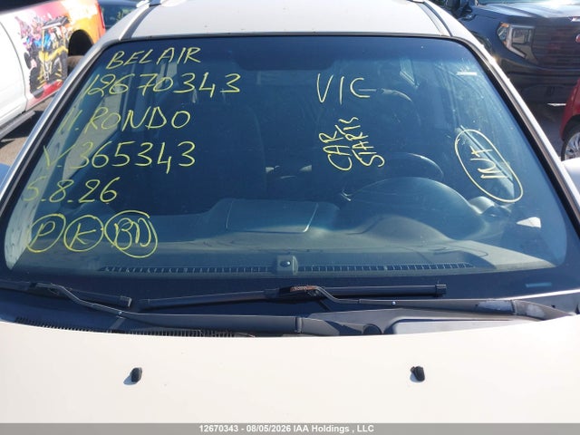 2011 Kia Rondo მანქანა იყიდება აუქციონზე, vin: KNAHH8C69B7365343, აუქციონის ნომერი: 12670343