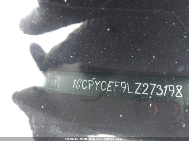 12670344 :رقم المزاد ، 1GCPYCEF9LZ273198 vin ، 2020 Chevrolet Silverado K1500 Trail Boss Custom مزاد بيع