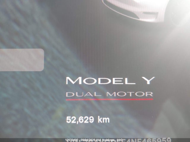 Aukcja sprzedaży 2022 Tesla Model Y, vin: 7SAYGDEF4NF465959, numer aukcji: 12670400