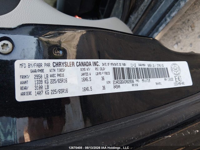 Продаж на аукціоні авто 2013 Dodge Grand Caravan Se, vin: 2C4RDGBGXDR629596, номер лоту: 12670408
