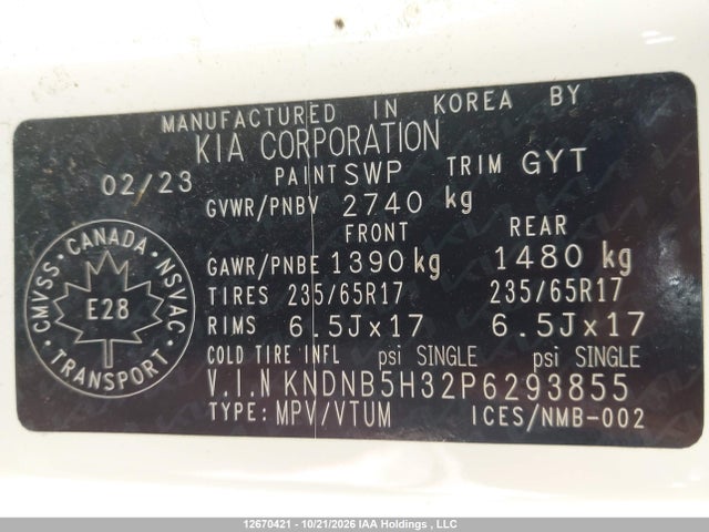 KIA A3 2023 KNDNB5H32P6293855 Image 9