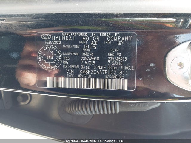 Продаж на аукціоні авто 2023 Hyundai Kona N Line, vin: KM8K3CA37PU021811, номер лоту: 12670454